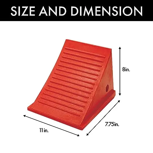Heavy Duty Rubber Wheel Chock Blocks For Vehicles,Cars,Caravan,Trailer