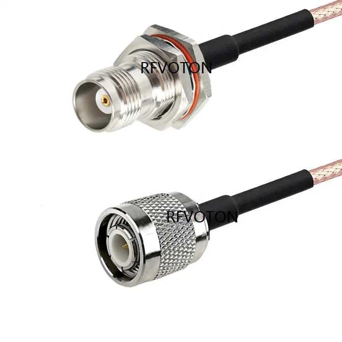 TNC Male to TNC Female Bulkhead Mount Coax Pigtail Cable RG316 Cable Assembly