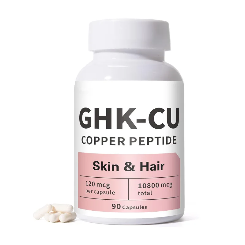 High-quality GHK-Cu Copper Peptide Antioxidant Capsules Adult Skin Hair Support Food Grade Beauty Skin Elasticity HALAL ISO