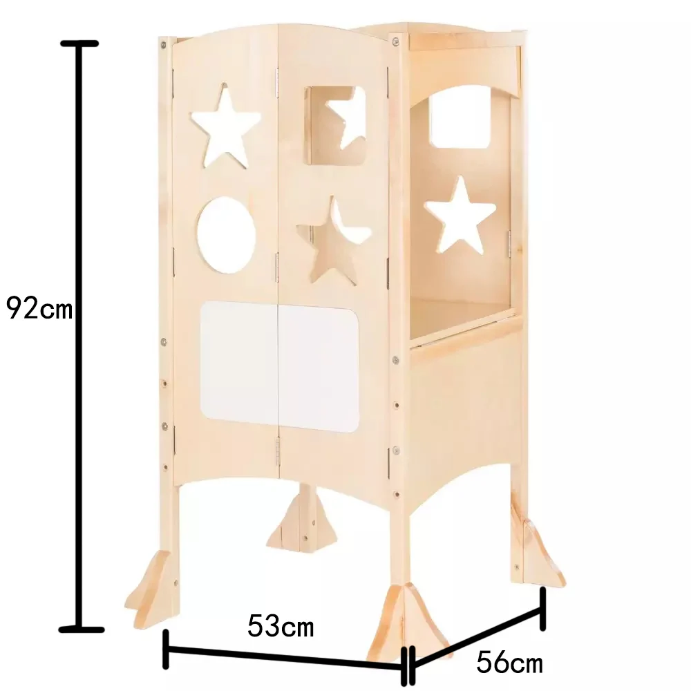 Plywood Foldable Kids Learning Tower For Toddlers Folding Wooden