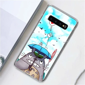 For Samsung S10 S8 S9 Plus Hard Plastic matte phone case for iPhone 11 XS print Totoro Half-edge Protective cover