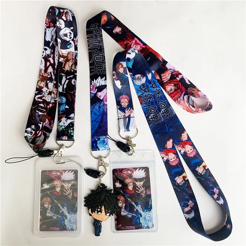 Anime Jujutsu Kaisen Lanyard for Keys USB ID Card Badge Holder Mobile Phone  Neck Straps Webbing Necklace Keychain Gift