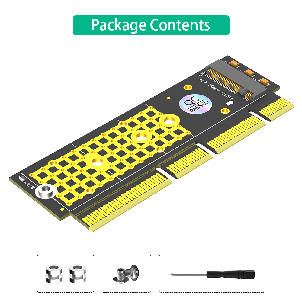 M.2 NGFF NVMe SSD TO PCIE 3.0 X16/X8/X4 adapter for 1U/2U server and low profile PC other computer accessories