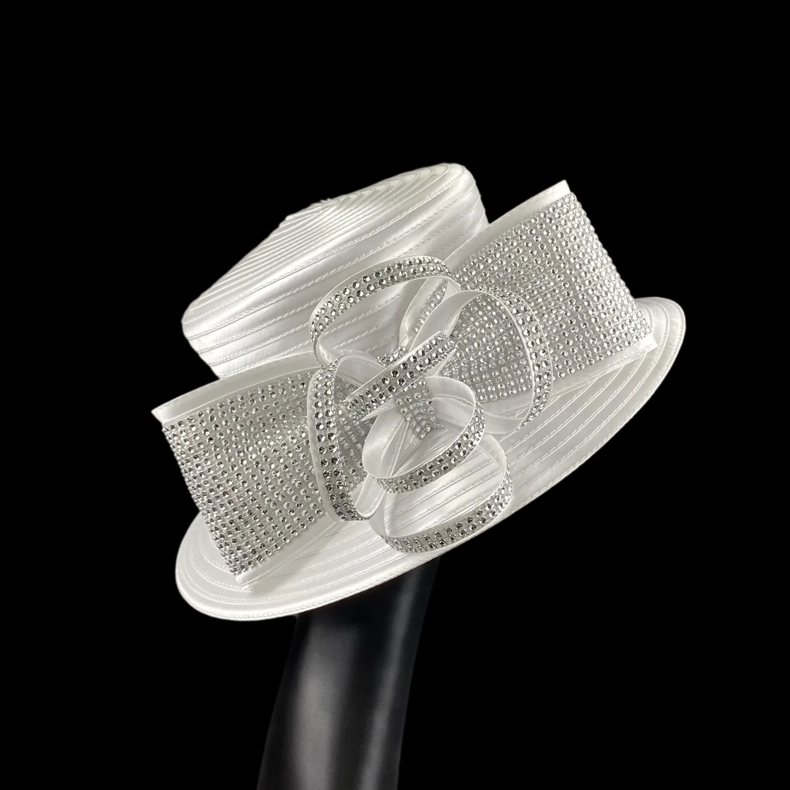 New Fashion woman Rhinestone Bowknot Satin Kentucky Derby 