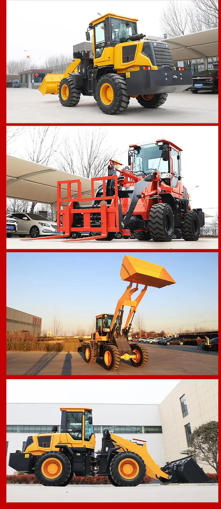 China Factory Brand New Construction Machinery Loader 2 Ton 3.5 Ton Mini Telescopic Wheel Loader Front End Diesel Loader Price