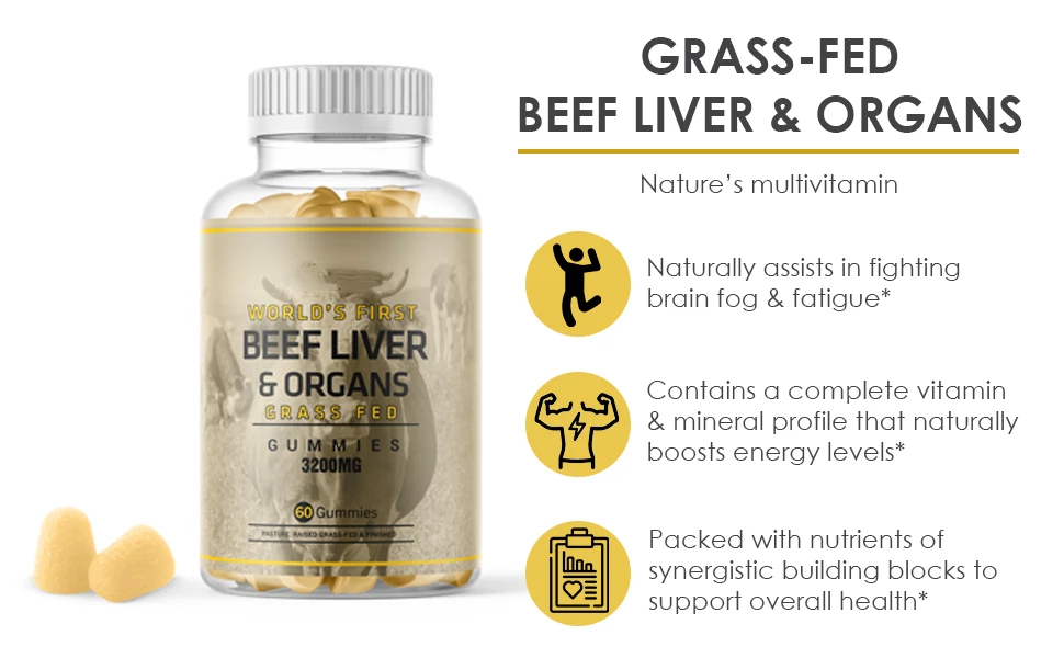 Beef Liver And Organs Gummies Beef Liver Capsules Beef Organ Supplement ...