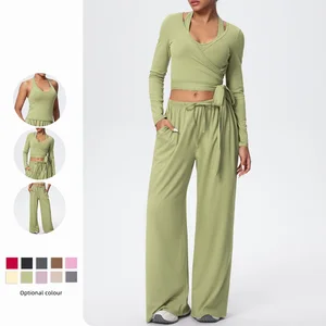 Fitness Clothing Outfits Active Wear 3 Pieces Yoga Wear Workout Sets for Women Running Sports Gym Fitness Set