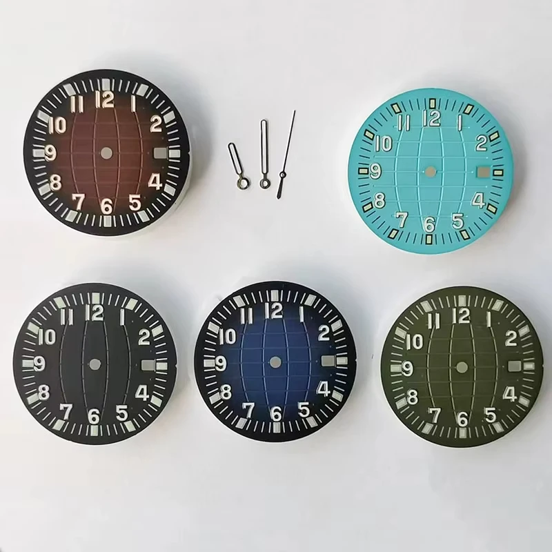 2024 Customized LOGO Quartz Watch NH35 Movement Dial Pointer Combination Set Luminous Effect 8215 Metal Stickers for Watch Dials