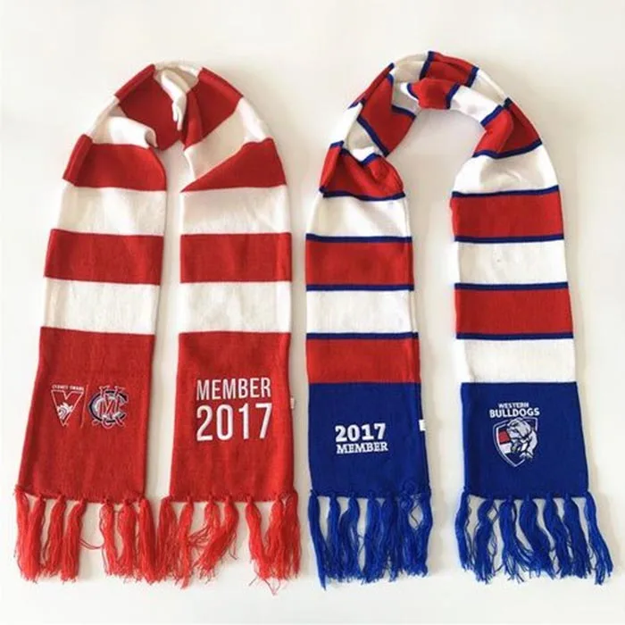 Knit Cashmere Scarf for Winter - Football Team Edition