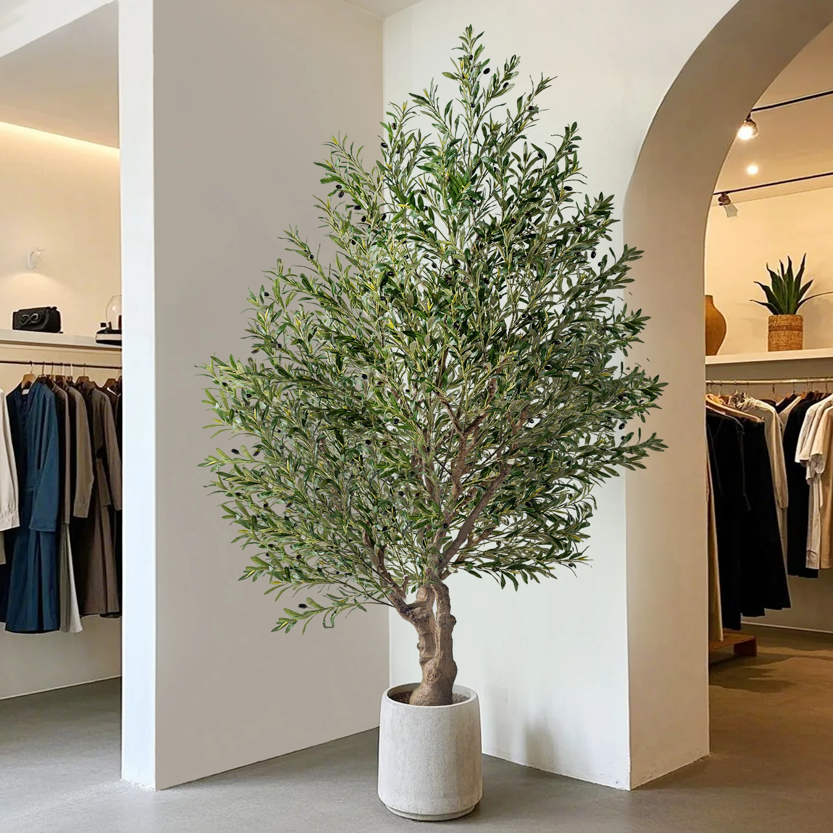 Large tall artificial olive tree faux realistic luxury indoor outdoor home decoration plants  christmas decorative olive tree