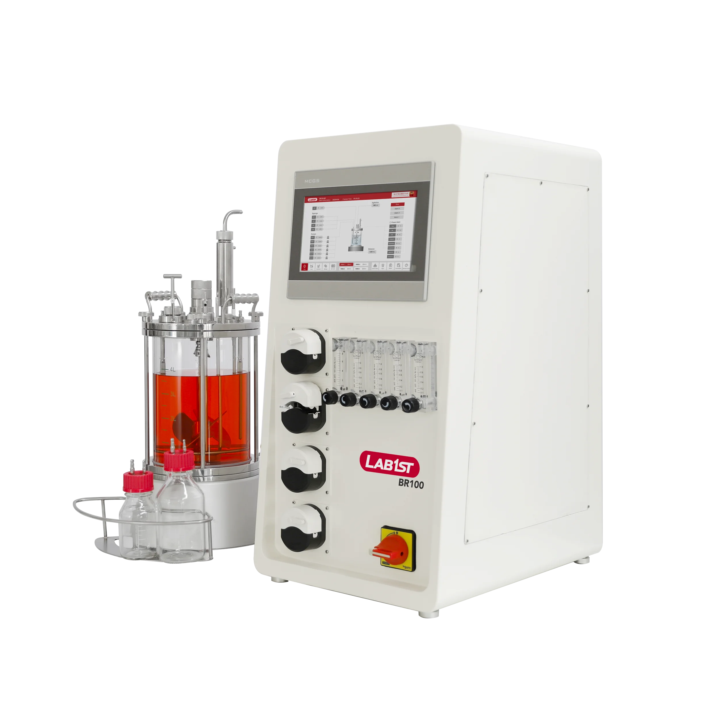 Lab1st Customizable Glass Lab Fermentation Bioreactor 5L 10L 15L 20l Fermentor Bioreactor