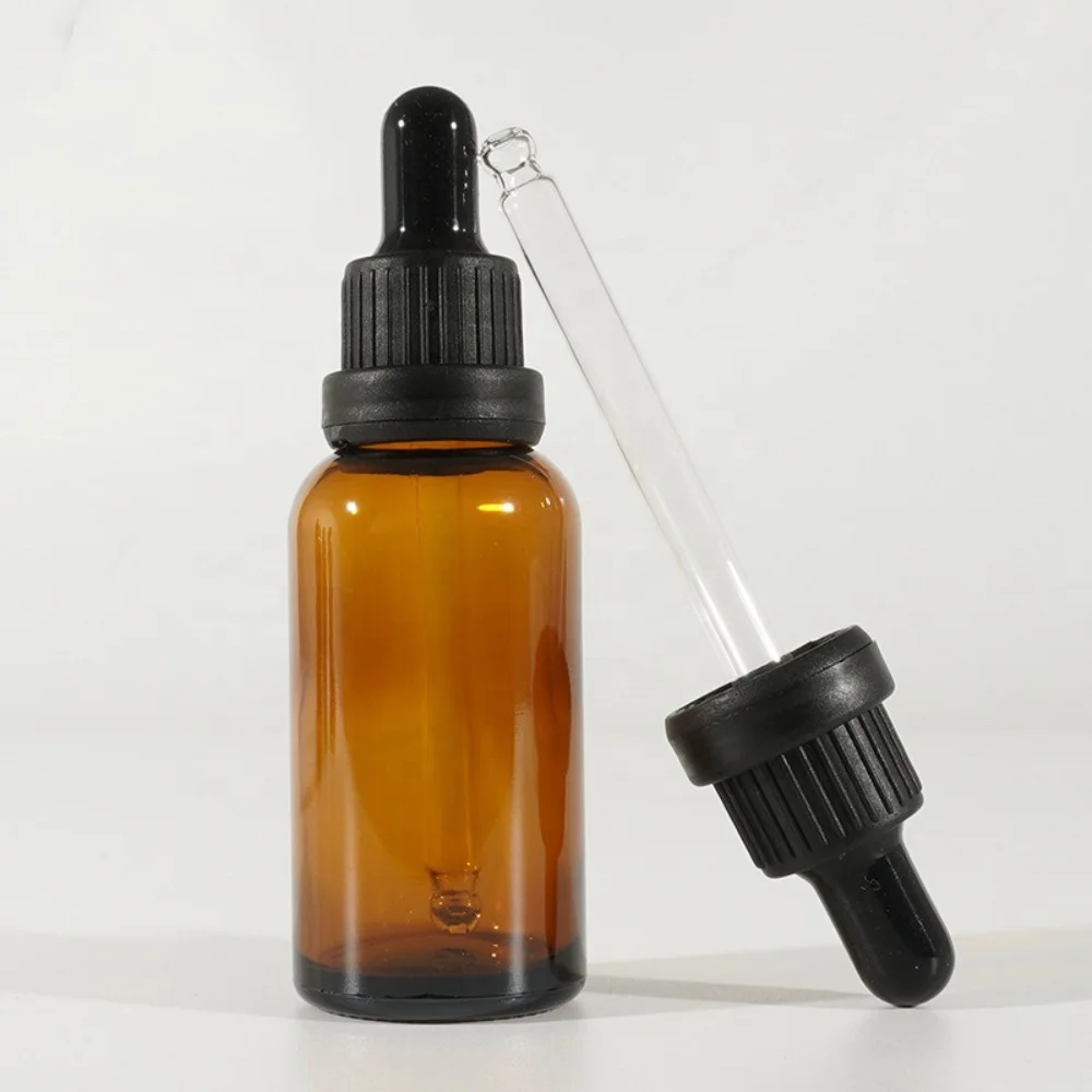 Botol Minyak Atsiri Amber 10ml Kosong Dengan Botol Penetes Kaca Hitam