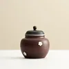 Hand-painted small flowers-tea canister