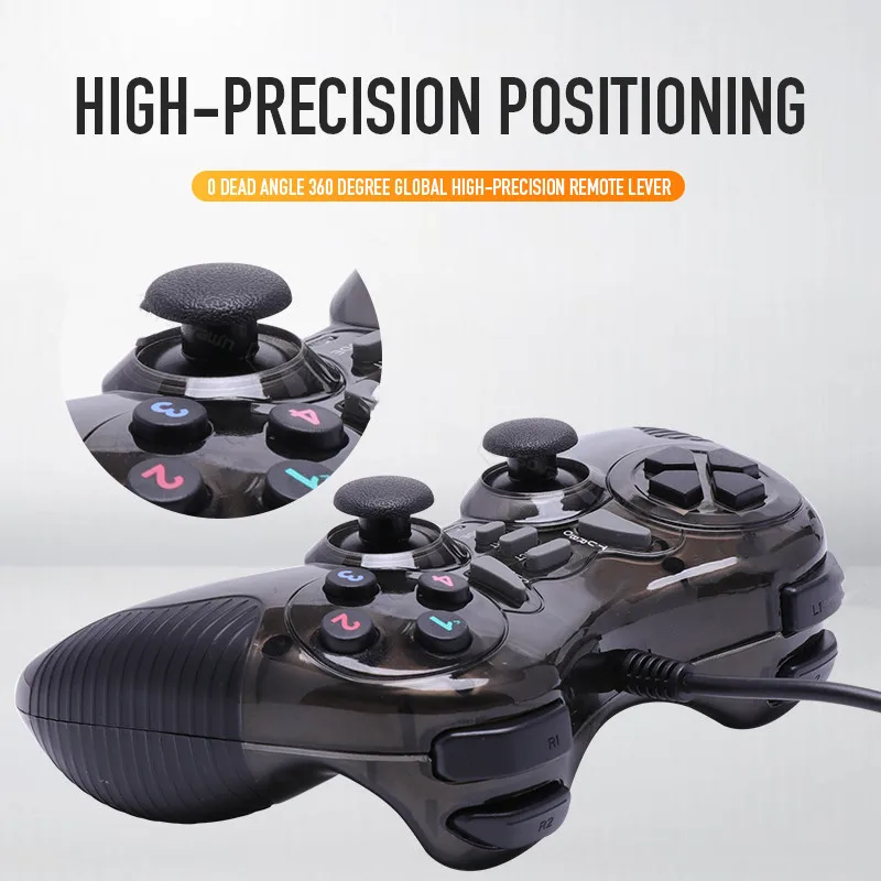 Wired Vibration Game Controller USB for PC Computer Windows XP 7 8 10 PS3 TV Box Joystick
