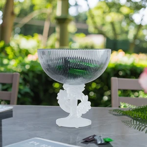 White Color Elegant Fruit Bowl for Home Decor Perfect for Weddings, Parties, and Celebrations