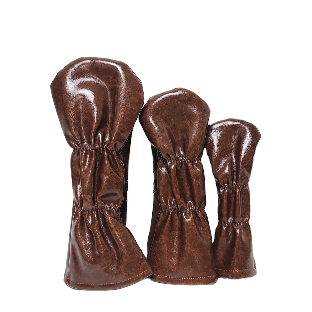 Wholesale Xiamen Factory Custom Driver Fairway Hybrid Finest Pu Leather Golf Club Head Cover Scotty Cameron Golf Club Cover
