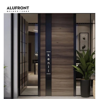 ALUFRONT Main Door Solid Aluminum Entrance Doors with Anti-Theft Smart Lock Design for Modern Villa Homes