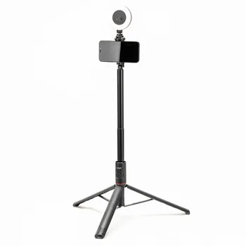 Selfie Stick With Wireless Remote Mini Selfie Stick Tripod for Gopro Mic Led Light Mobile Phone Holder Cellphone Stand