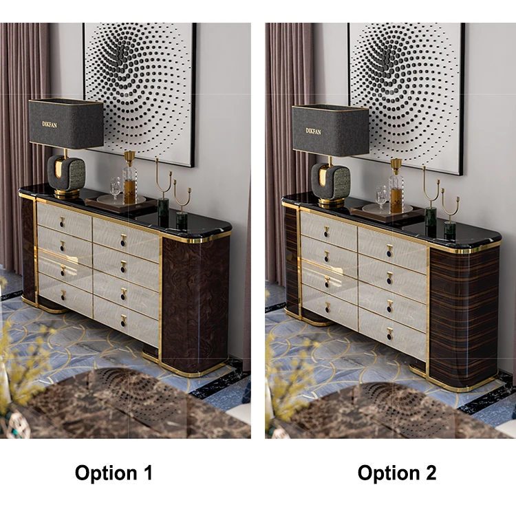 521C New Designs 8 Drawers Buffet Cabinet Dining Room Sets Sideboard Cabinet Modern Buffet Table
