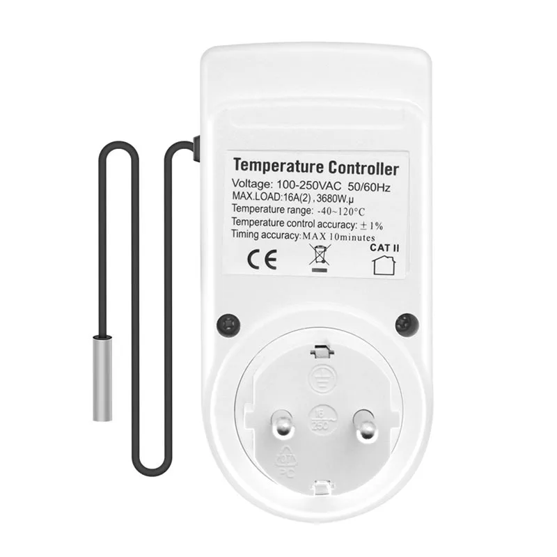 Thermostat Temperature Controller UK US EU BR Countdown Switch Socket ...