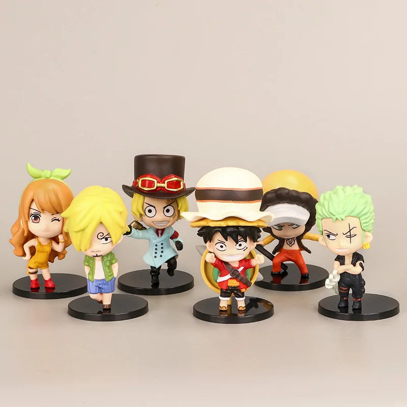 6 Pieces/set Anime One Piece Luffy Sauron Character Model ...