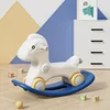 modello base cavallo a dondolo a forma di cavallo-blu