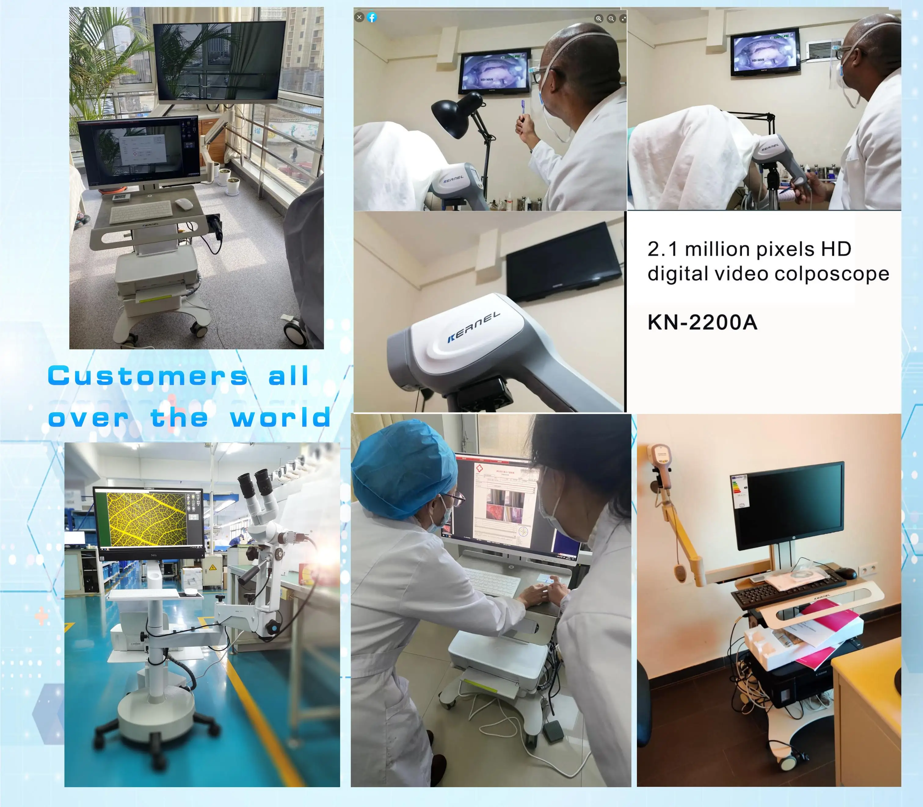 Kernel KN-2200 Hospital Digital Portable Gynecological Colposcope Diagnostic Apparatus Colposcopy Machine for Sale