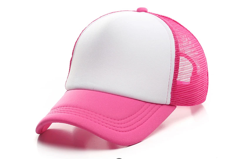 Custom logo Plain Blank Sponge Mesh Trucker Caps Adjustable Mesh Sports Baseball Hats Mesh Trucker Cap