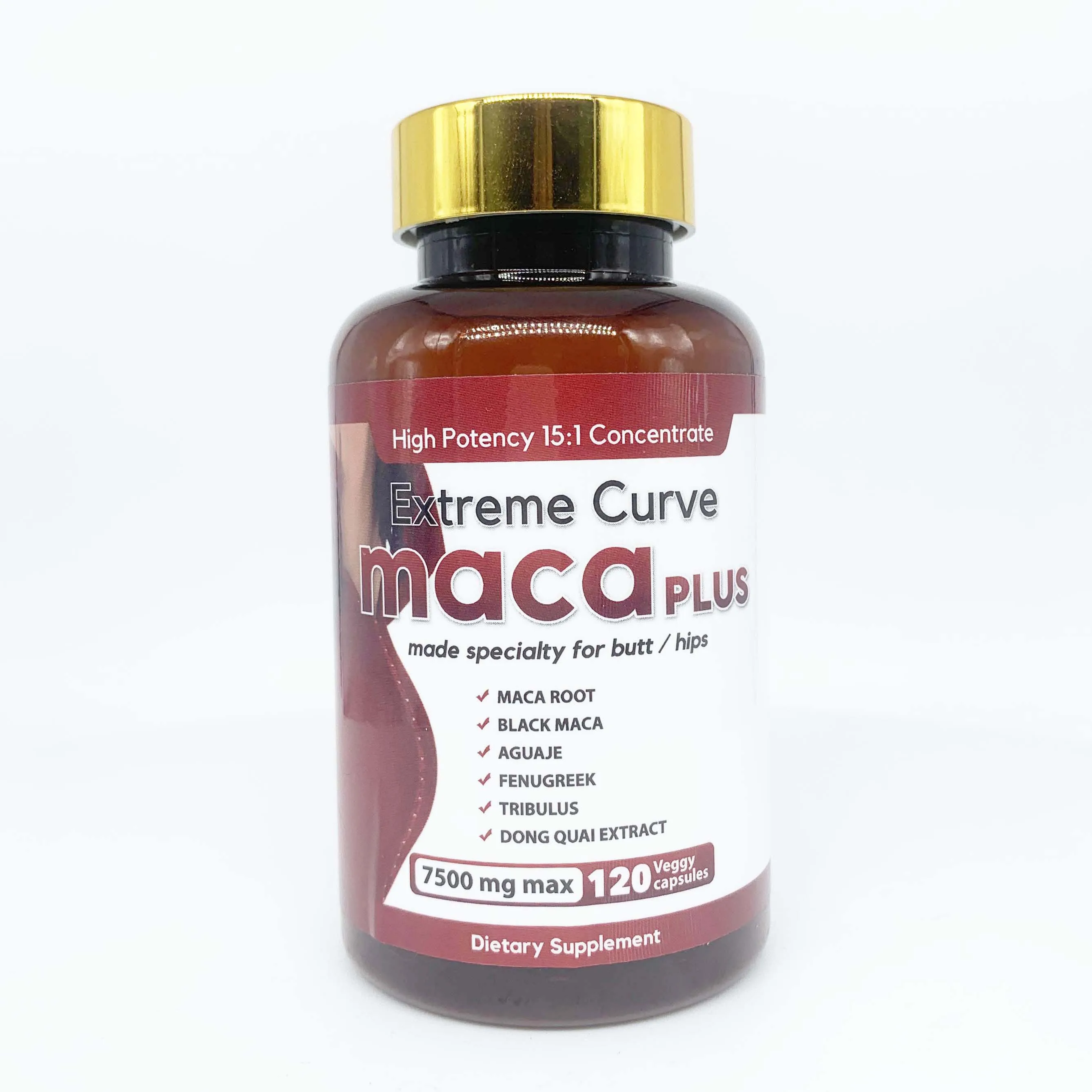 High Quality MACA Plus Capsules 120 PCS/Bottle with Black Maca & Maca Root Powder for Increasing Buttocks Size