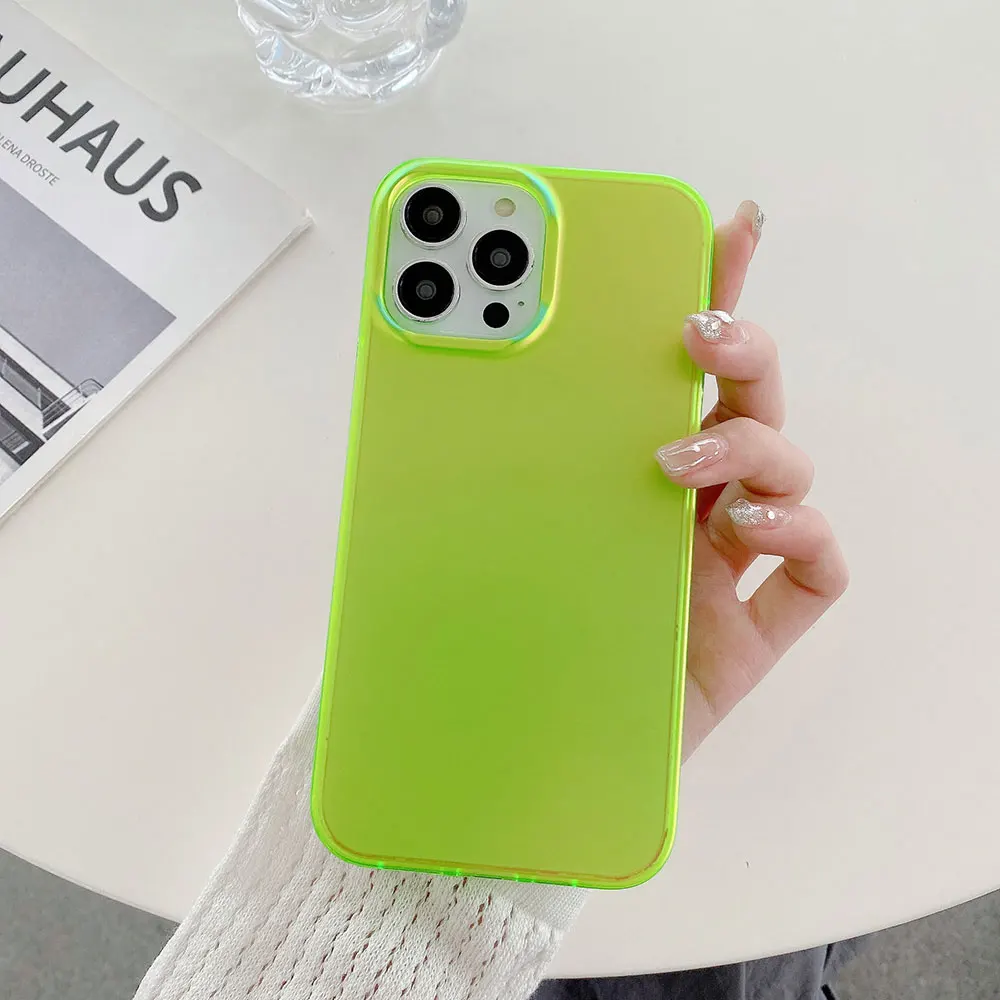 Frosted Phone Case For Iphone 15 14 13 12 11 Xr Xs Max Pro Plus Tpu Pc Colourful Covers Fluorescent Luxury Cell Sjk402 Laudtec manufacture