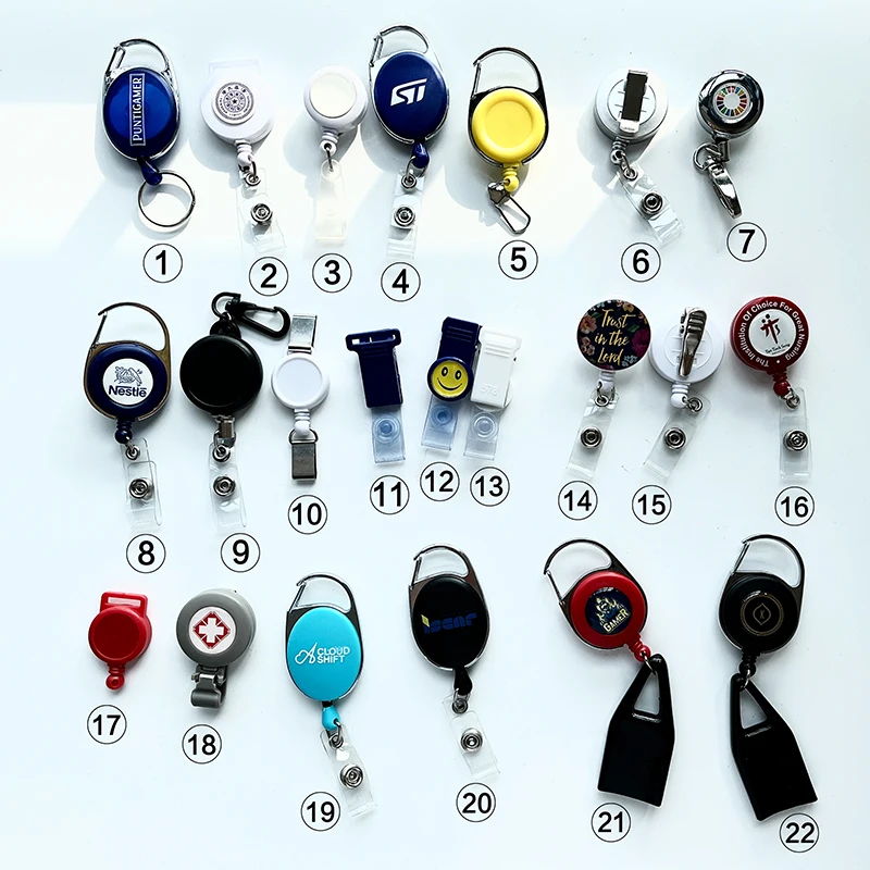 Custom promotional yoyo retractable id badge reel for id card holder or lanyard or nursing badge reels