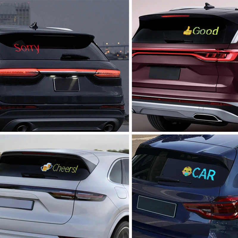 Flexible Led Screen For Car,App Control Led Car Sign Car Led Display