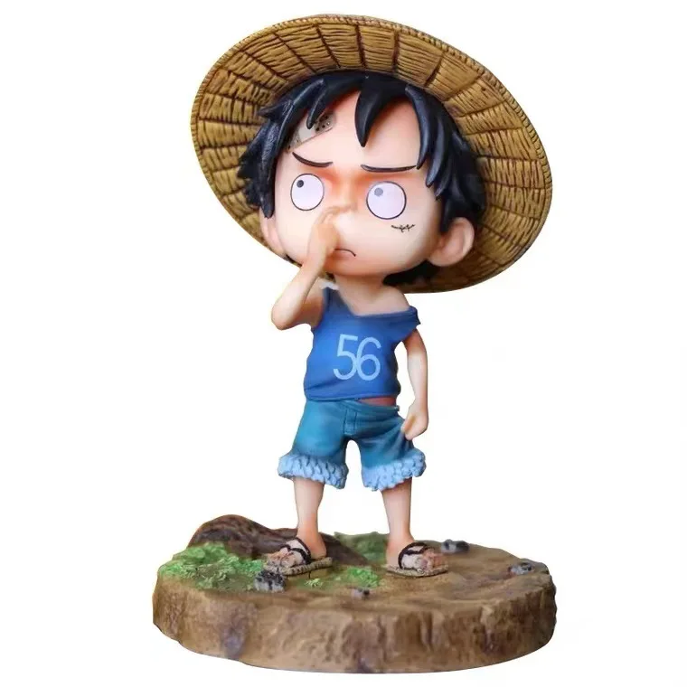 New Arrival One Piece Q Version Luffy 15 Cm Funny Face Gk Action Figure  Anime Decoration Gift Toys Car Table Display - Buy New Arrival One Piece  Action Figure,Q Version 15 Cm