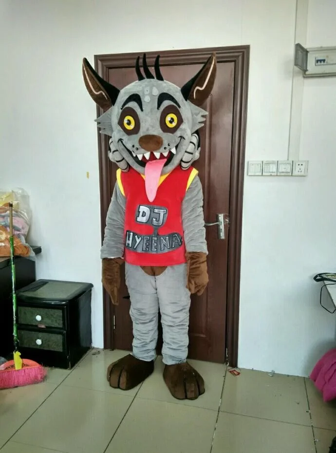 Blue Sky Factory Directly Sale Custom Hyena Mascotte DJ Hyena Adult Cartoon Mascot Costumes for Sale