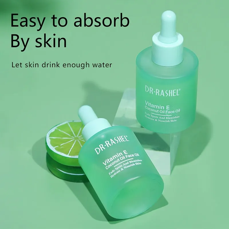 For DR RASHEL Whitening Anti-Aging Face Oil Vitamin E Coconut Oil Infused Glycerin Rosehip Easy-to-Absorb Moisturizing Lightenin