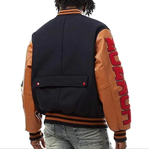 Men's Temp Off White Eagle Varsity Jacket