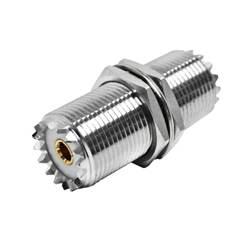 Factory Panel Mount UHF SO239 Female Bulkhead Coupler SO239 Jack to Jack RF Coaxial Coax Antenna Adapter for CB Radio