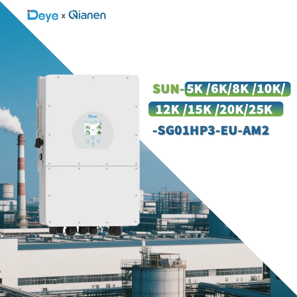 Deye Hybrid Solar Inverter 5KW 6kw 8kw 10kw 12kw 15kw 20kw 25KW SUN-5K/6K/8K/10K/12K/15K/20K/25K-SGO1HP3-EU-AM2 Three Phase
