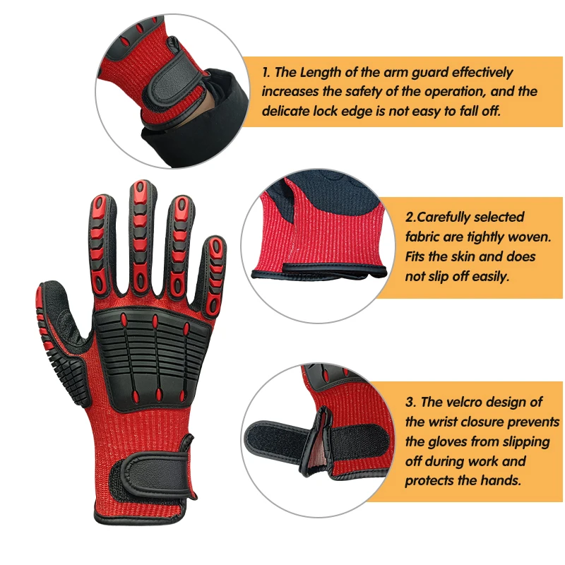 Weston Impact-Resistant Gloves Anti-Vibration Cut-resistant