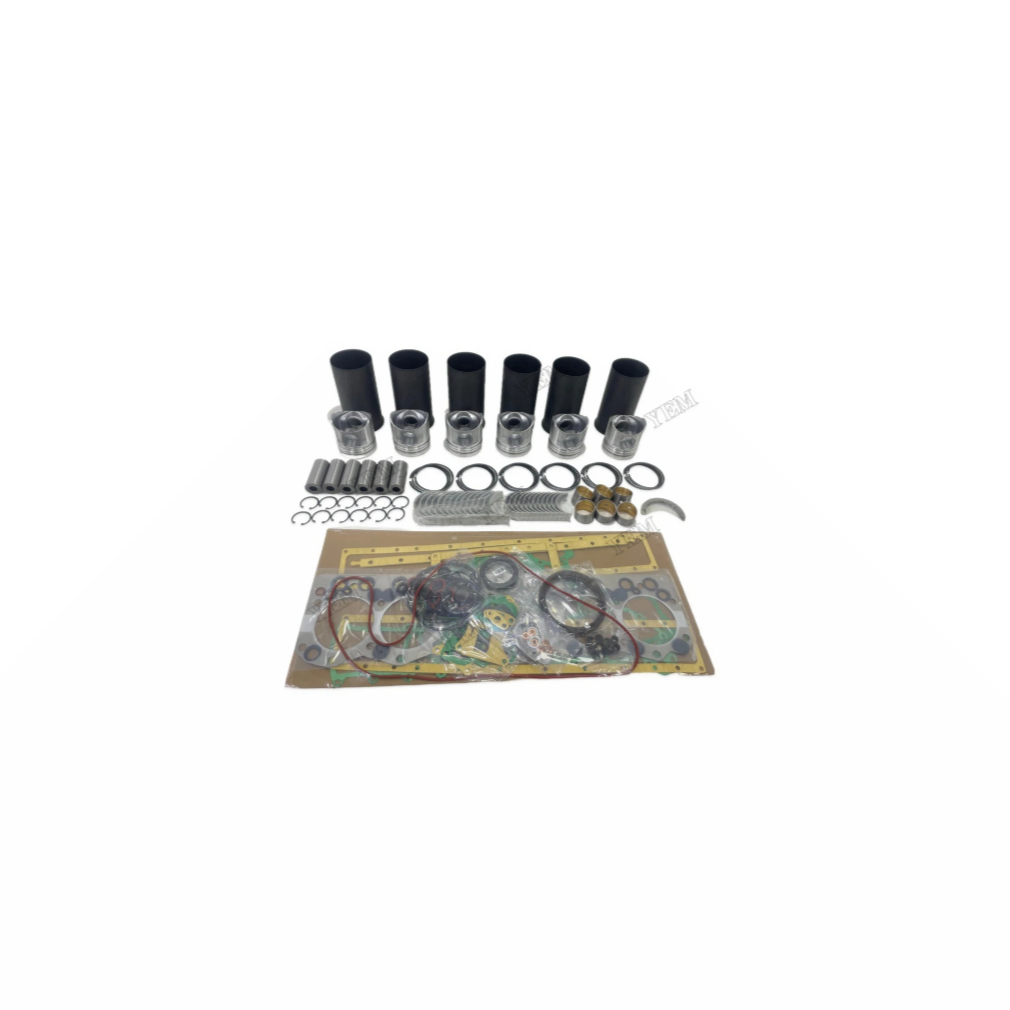 Repair Replacement Overhaul Kit With Bearing Set Suitable for Komatsu 6D108 Engine Repair Kit