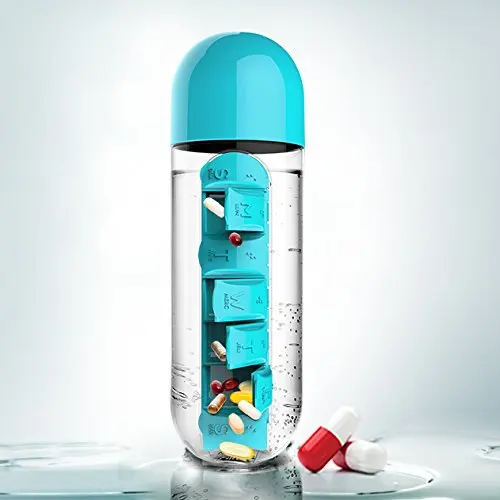Asobu Pill Organizer Bottle - Black