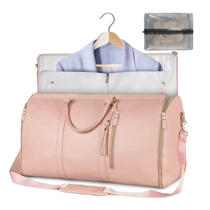 Waterproof Dress Hanging Travel Luggage Garment Bag Foldable Travel Suit Bag Duffle Garment