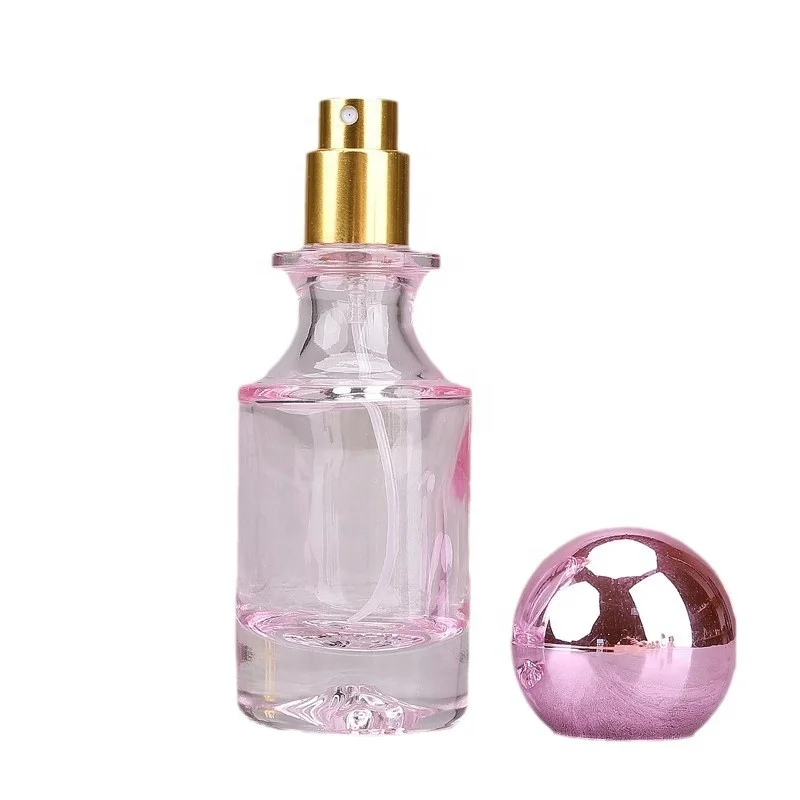 In Stock 30ml Round Perfume Bottles Iridescent Perfume Spray Bottle