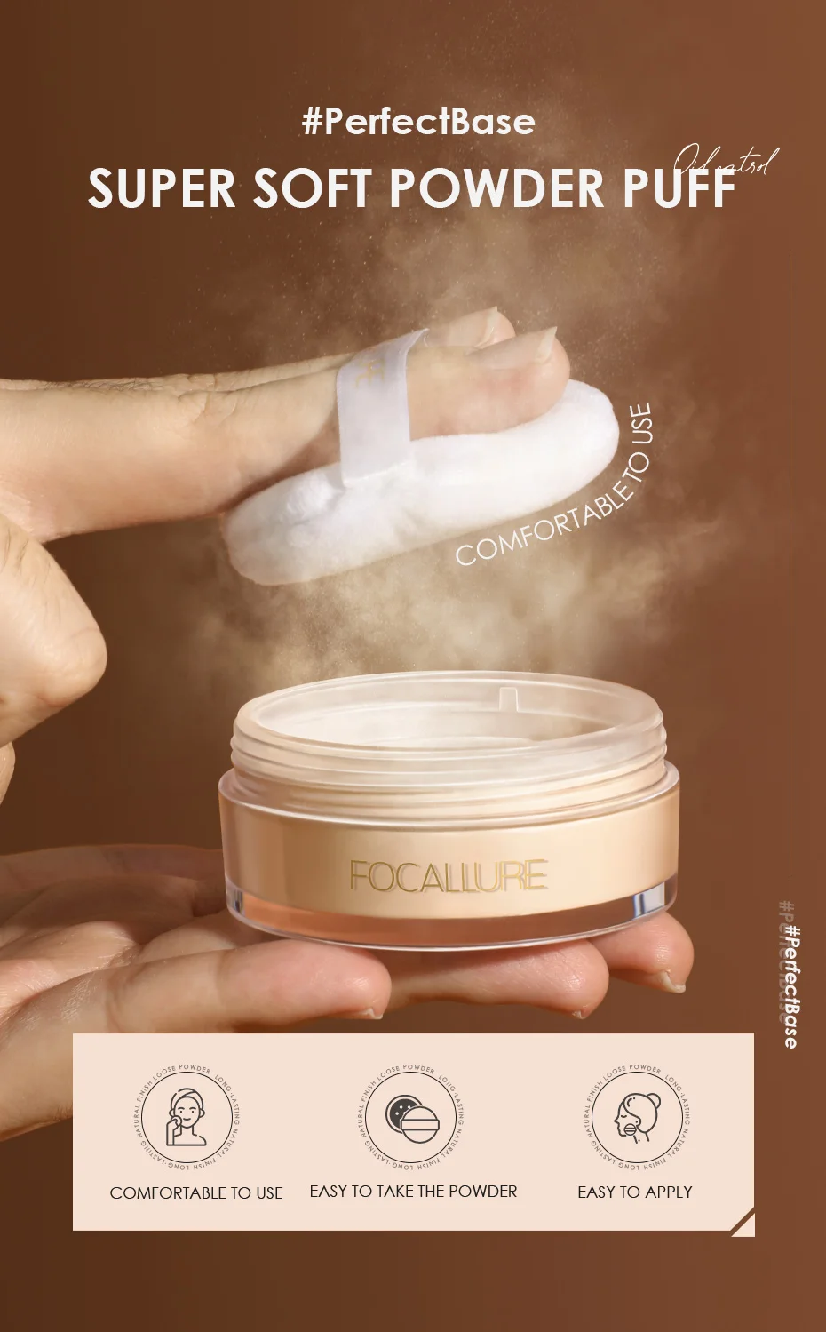 Focallure Fa201 Waterproof Face Powder Loose Setting Powder Face Powder