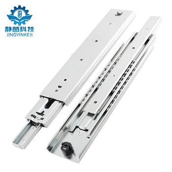 71 width 7101T Full Extension Rail Telescopic Channel Cold Rolled Steel 3-Fold Bottom Mount Fold for Cabinets Furniture