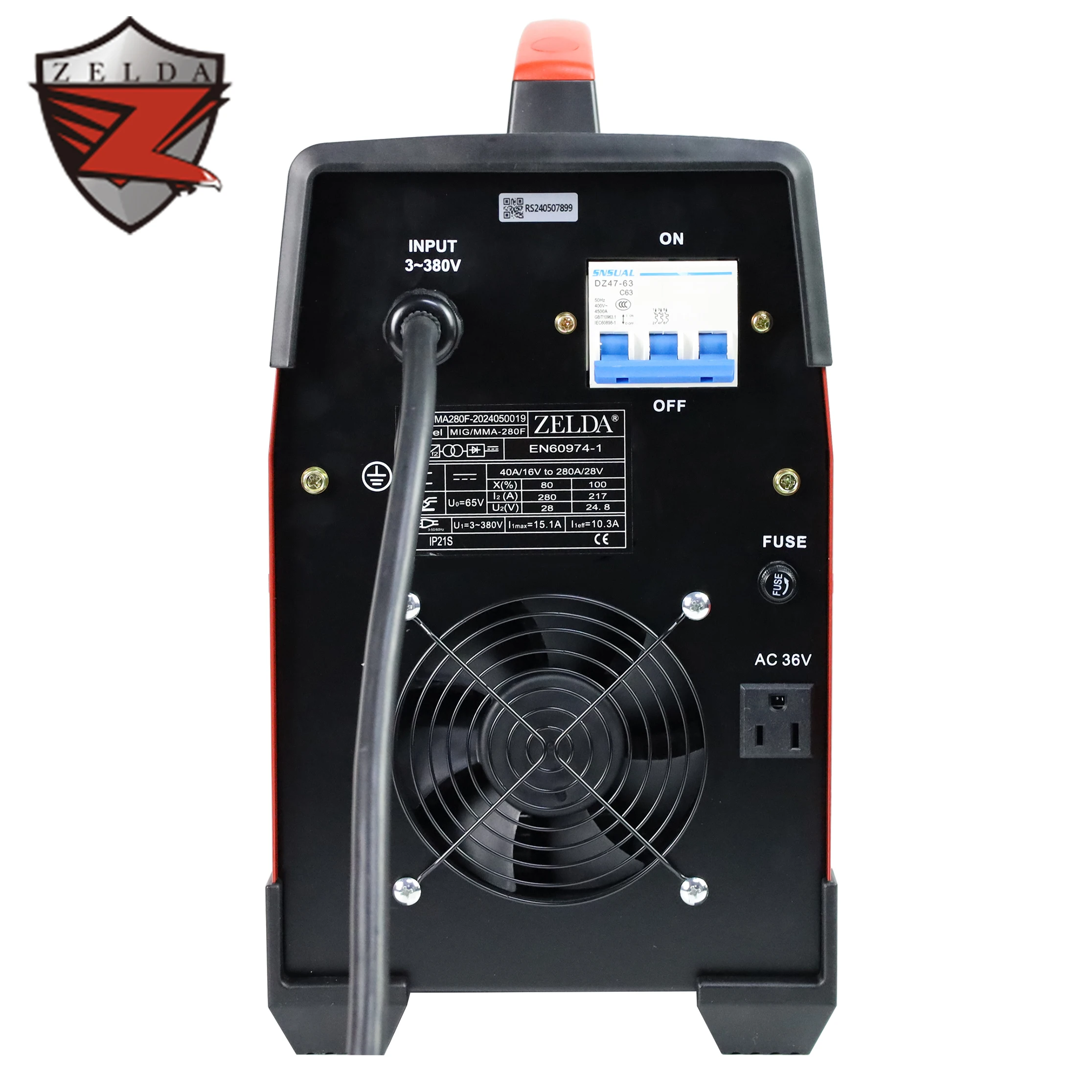 NBC Series Co2 Gas Shielded Mig 280 Welding Machine