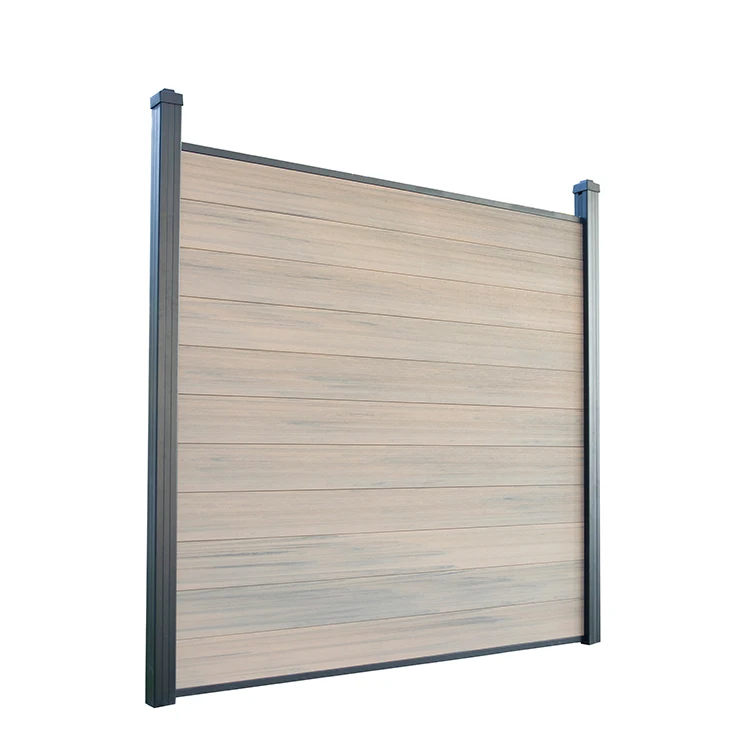 High Quality Plastic Wpc Macro Tech Wood Grain Fence Panel Wooden Lamellar Boards
