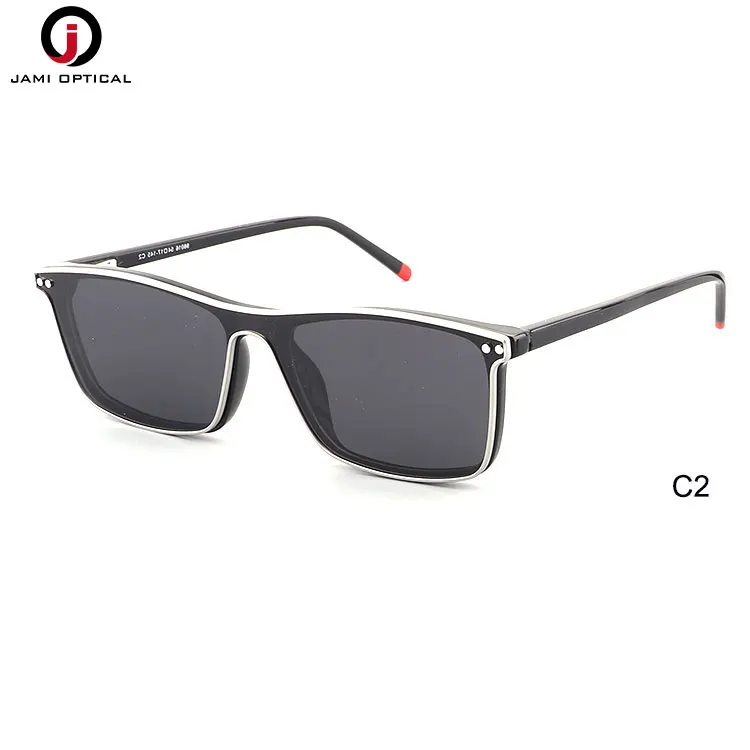 Classic Assorted Square  TR90 Frames Eyeglasses Sports Magnetic Clip on Polarized Lens Sunglasses Set Sunglasses