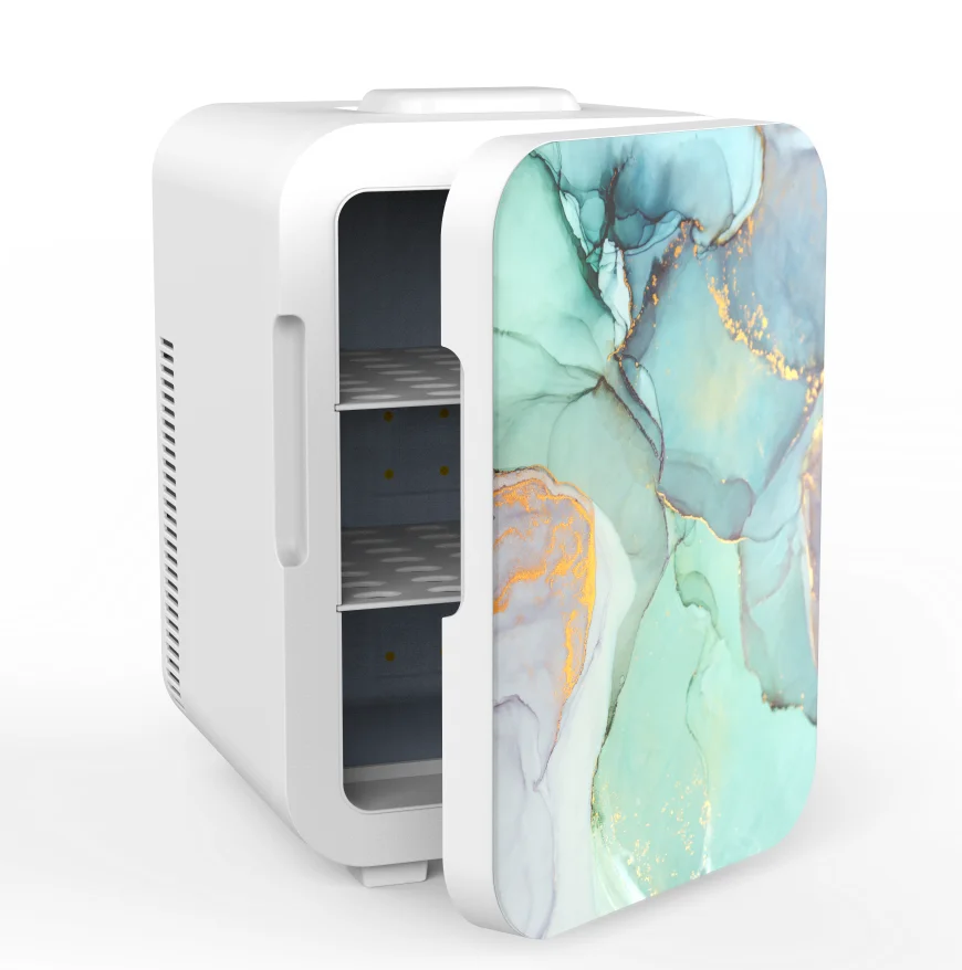 marble mini fridge