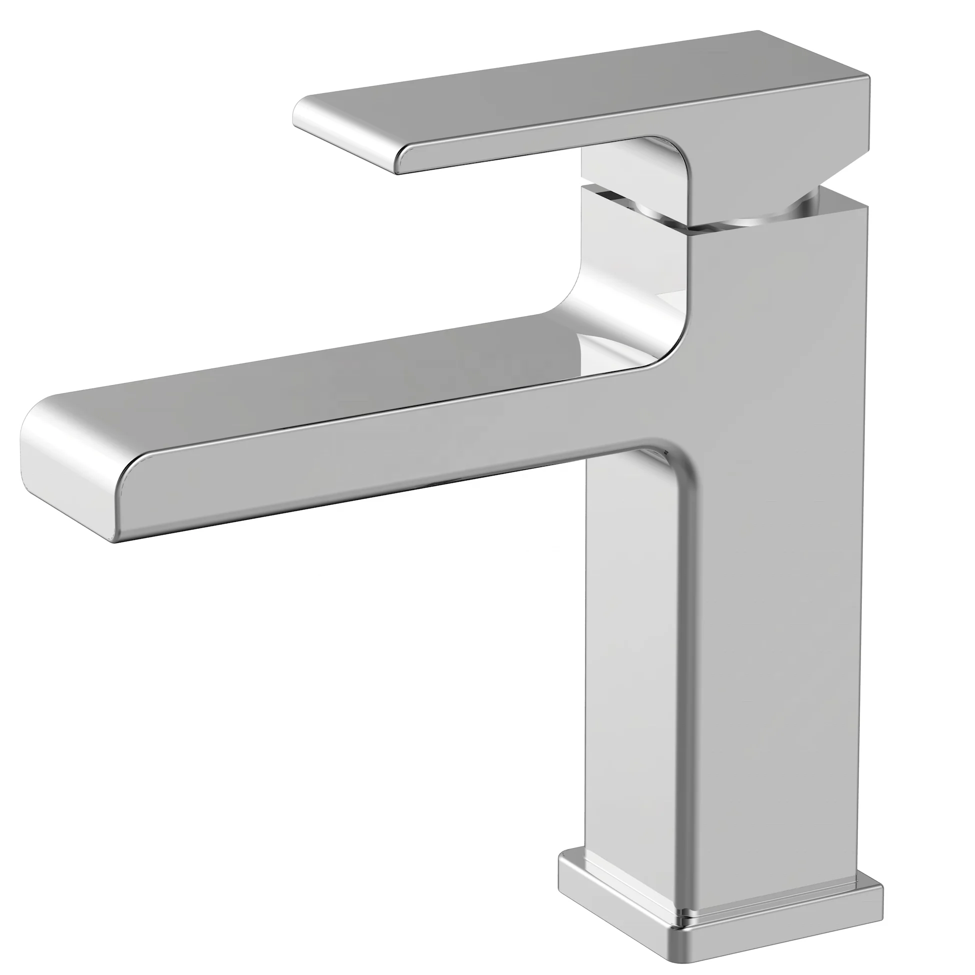Modern Square Basin Faucet 59A Brass Body Chrome Finished Single Handle Deck Mounted High Quality Ceramic Valve Sink Mixer Tap